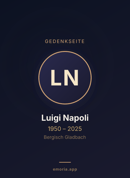 Gedenkportrait von Luigi Napoli