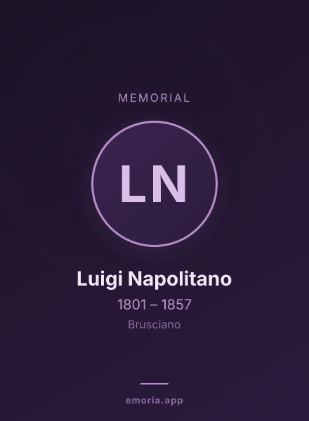 Memorial portrait of Luigi Napolitano