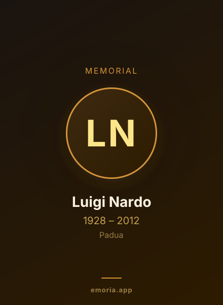 Memorial portrait of Luigi Nardo