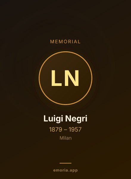Memorial portrait of Luigi Negri