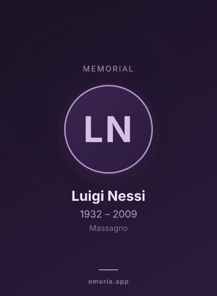 Memorial portrait of Luigi Nessi