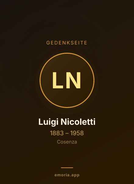Gedenkportrait von Luigi Nicoletti