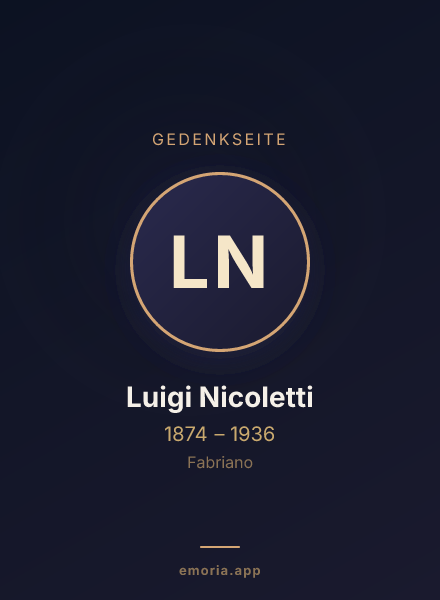Gedenkportrait von Luigi Nicoletti