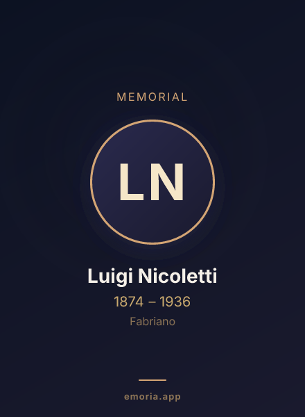 Memorial portrait of Luigi Nicoletti