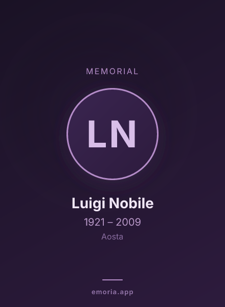 Memorial portrait of Luigi Nobile