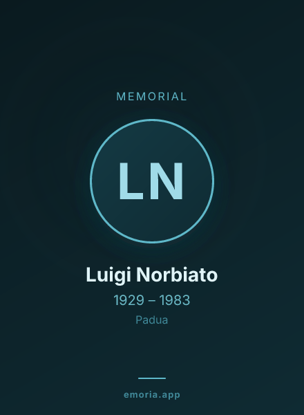 Memorial portrait of Luigi Norbiato