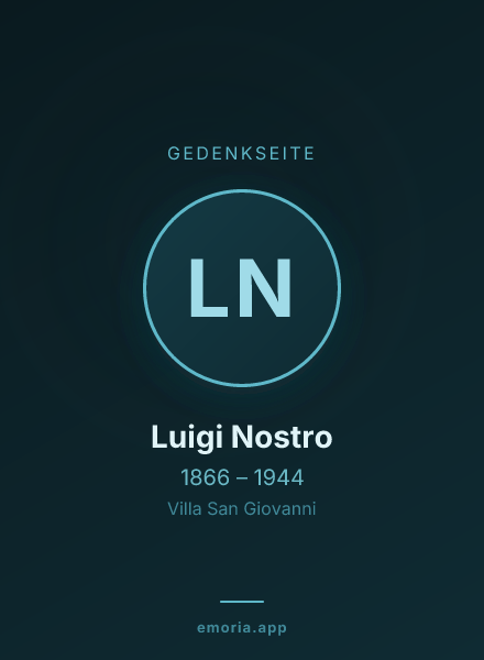 Gedenkportrait von Luigi Nostro