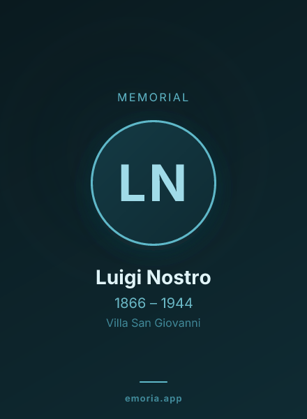 Memorial portrait of Luigi Nostro