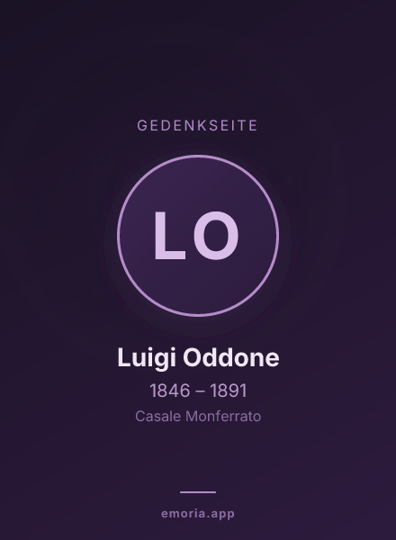 Gedenkportrait von Luigi Oddone