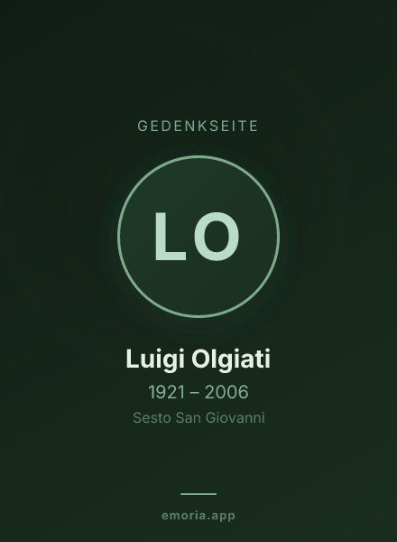 Gedenkportrait von Luigi Olgiati