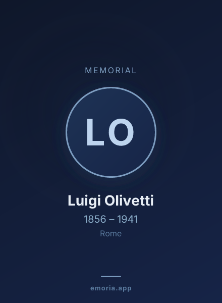 Memorial portrait of Luigi Olivetti