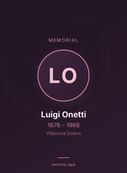 Memorial portrait of Luigi Onetti