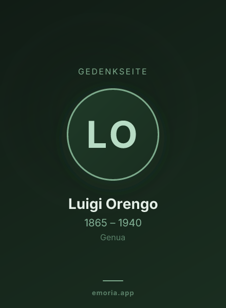 Gedenkportrait von Luigi Orengo