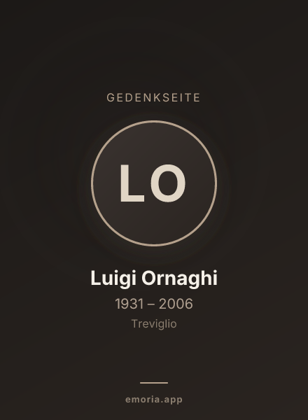 Gedenkportrait von Luigi Ornaghi