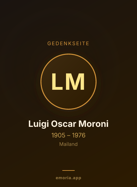 Gedenkportrait von Luigi Oscar Moroni
