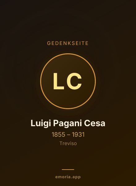 Gedenkportrait von Luigi Pagani Cesa