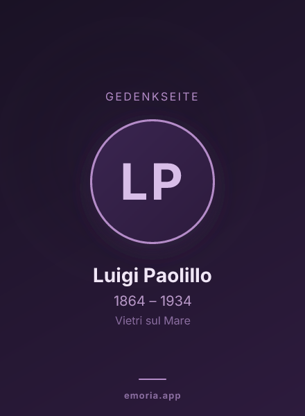 Gedenkportrait von Luigi Paolillo