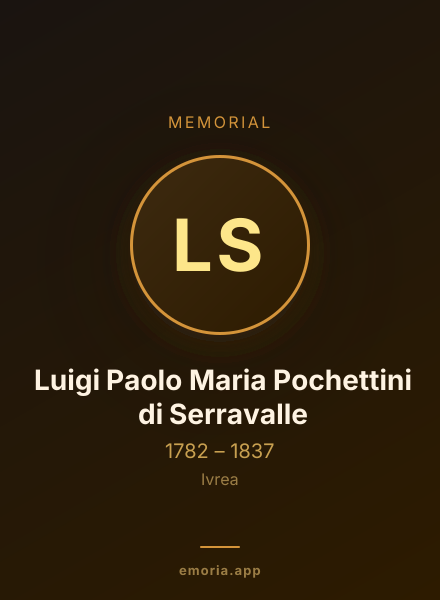 Memorial portrait of Luigi Paolo Maria Pochettini di Serravalle