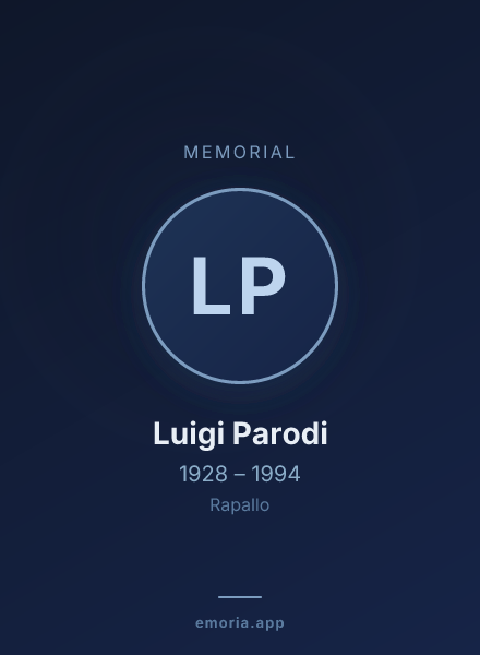 Memorial portrait of Luigi Parodi
