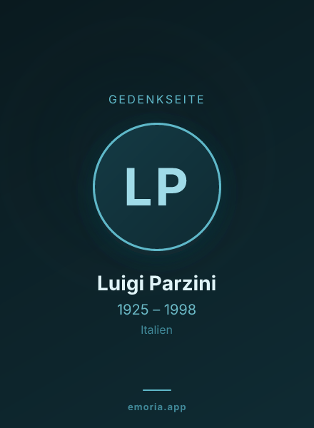 Gedenkportrait von Luigi Parzini
