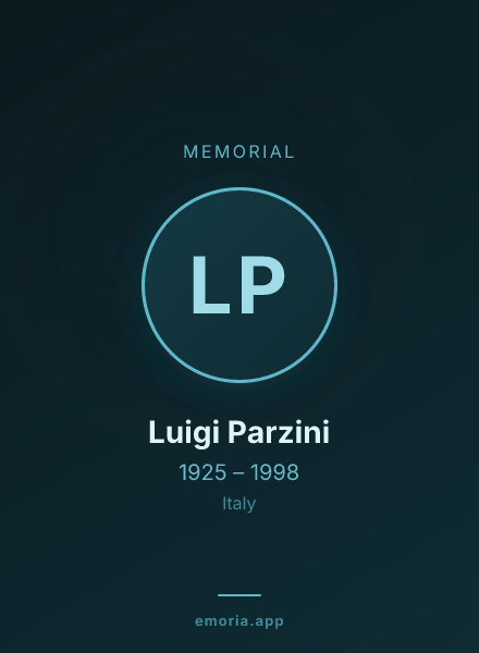 Memorial portrait of Luigi Parzini