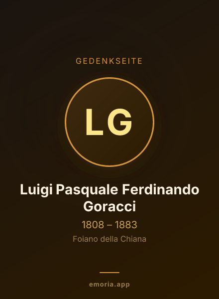 Gedenkportrait von Luigi Pasquale Ferdinando Goracci