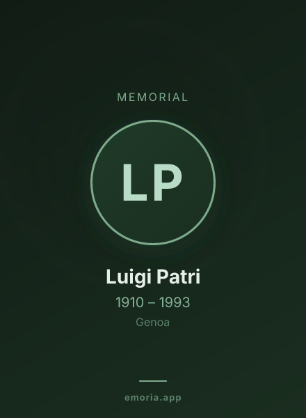 Memorial portrait of Luigi Patri