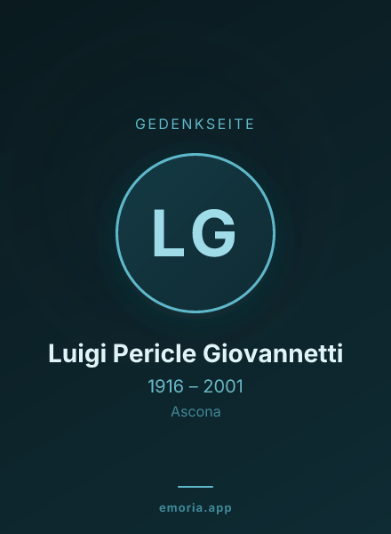 Gedenkportrait von Luigi Pericle Giovannetti