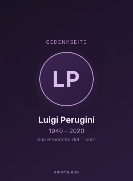 Gedenkportrait von Luigi Perugini