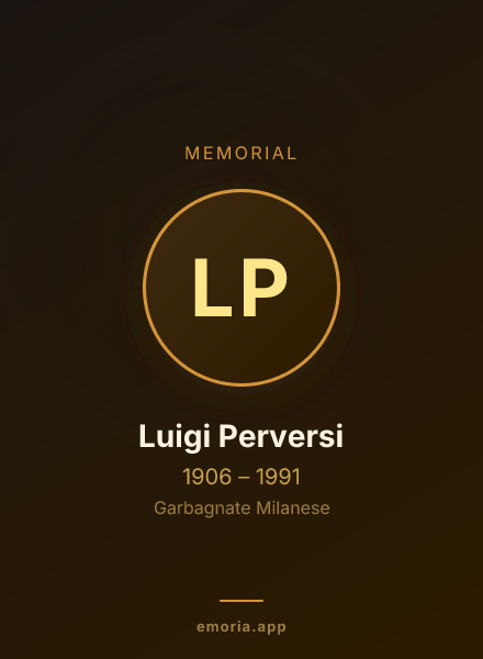 Memorial portrait of Luigi Perversi