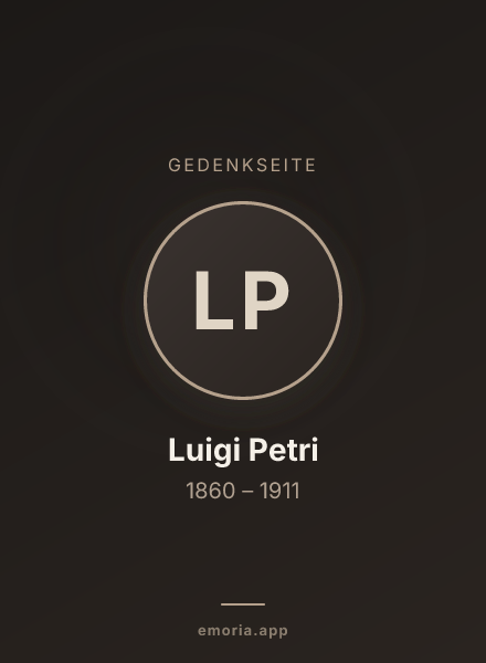 Gedenkportrait von Luigi Petri