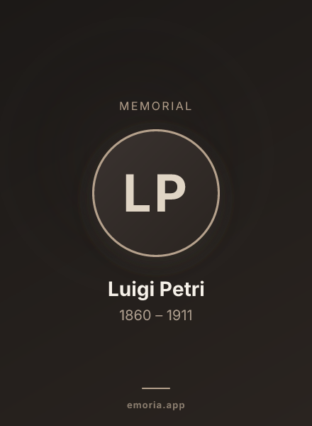 Memorial portrait of Luigi Petri