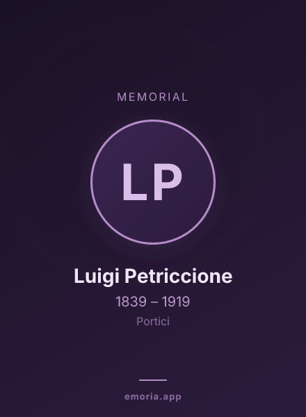 Memorial portrait of Luigi Petriccione