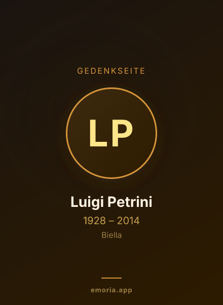 Gedenkportrait von Luigi Petrini