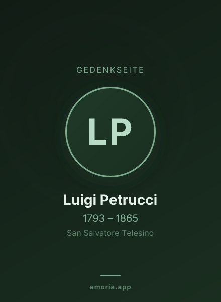 Gedenkportrait von Luigi Petrucci