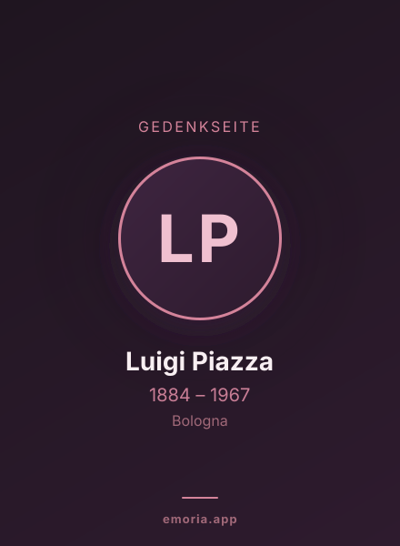 Gedenkportrait von Luigi Piazza