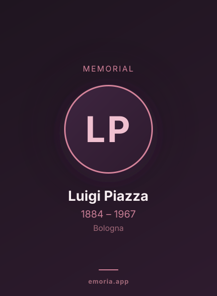 Memorial portrait of Luigi Piazza