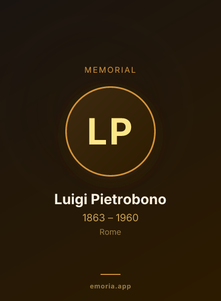 Memorial portrait of Luigi Pietrobono