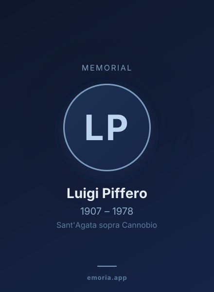 Memorial portrait of Luigi Piffero