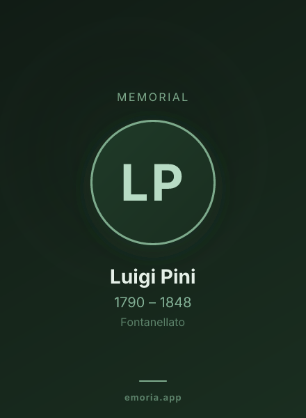 Memorial portrait of Luigi Pini
