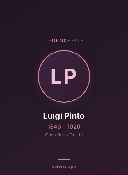 Gedenkportrait von Luigi Pinto
