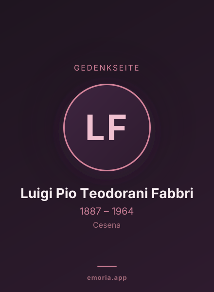 Gedenkportrait von Luigi Pio Teodorani Fabbri