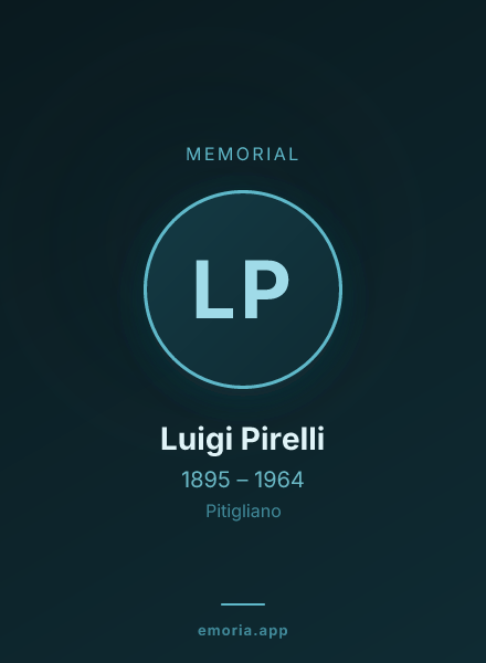 Memorial portrait of Luigi Pirelli