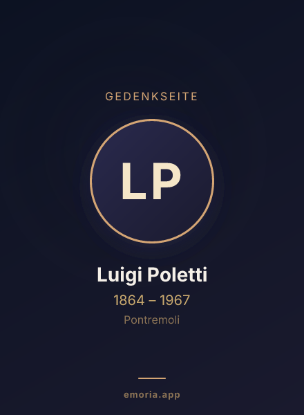Gedenkportrait von Luigi Poletti