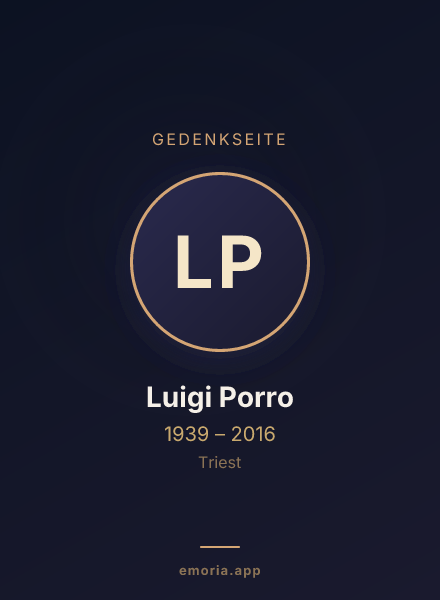 Gedenkportrait von Luigi Porro