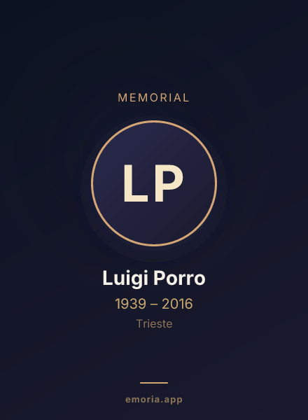 Memorial portrait of Luigi Porro