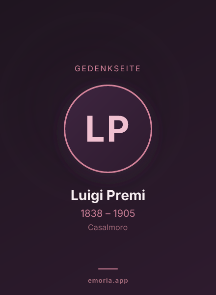 Gedenkportrait von Luigi Premi