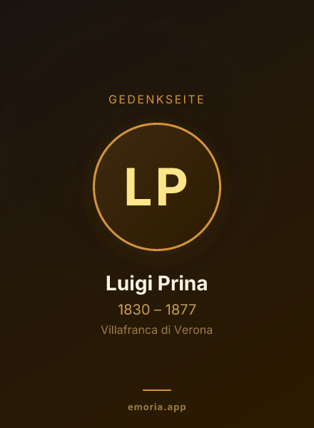 Gedenkportrait von Luigi Prina