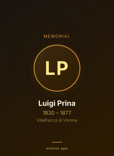 Memorial portrait of Luigi Prina