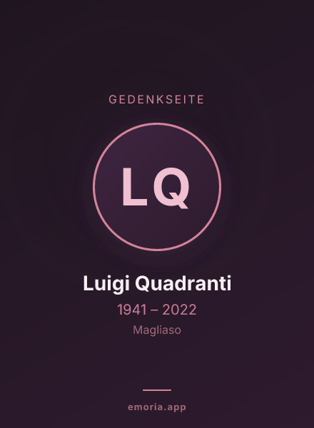 Gedenkportrait von Luigi Quadranti